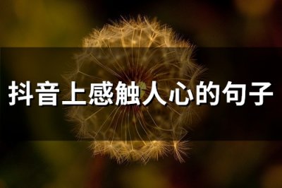 ​抖音上感触人心的句子(精选61句)