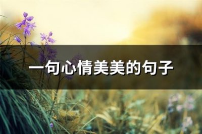 ​一句心情美美的句子(汇总73句)