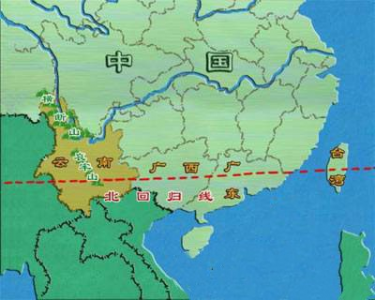 ​北回归线穿过我国的省区是哪几个？北回归线穿过我国的省区是哪里