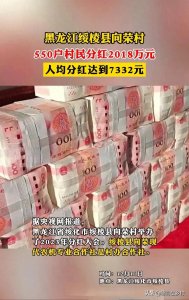 ​羡慕嫉妒恨，黑龙江一村550户村民分红2018万引热议！