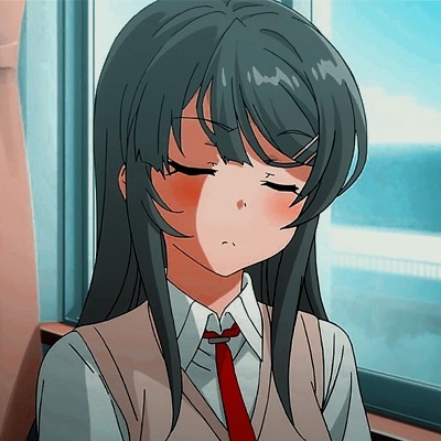 青春猪头少年系列樱岛麻衣头像 御姐范儿女生动漫头像