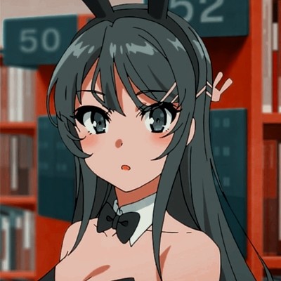 青春猪头少年系列樱岛麻衣头像 御姐范儿女生动漫头像