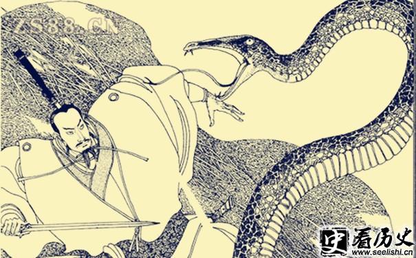 刘邦斩白蛇画像